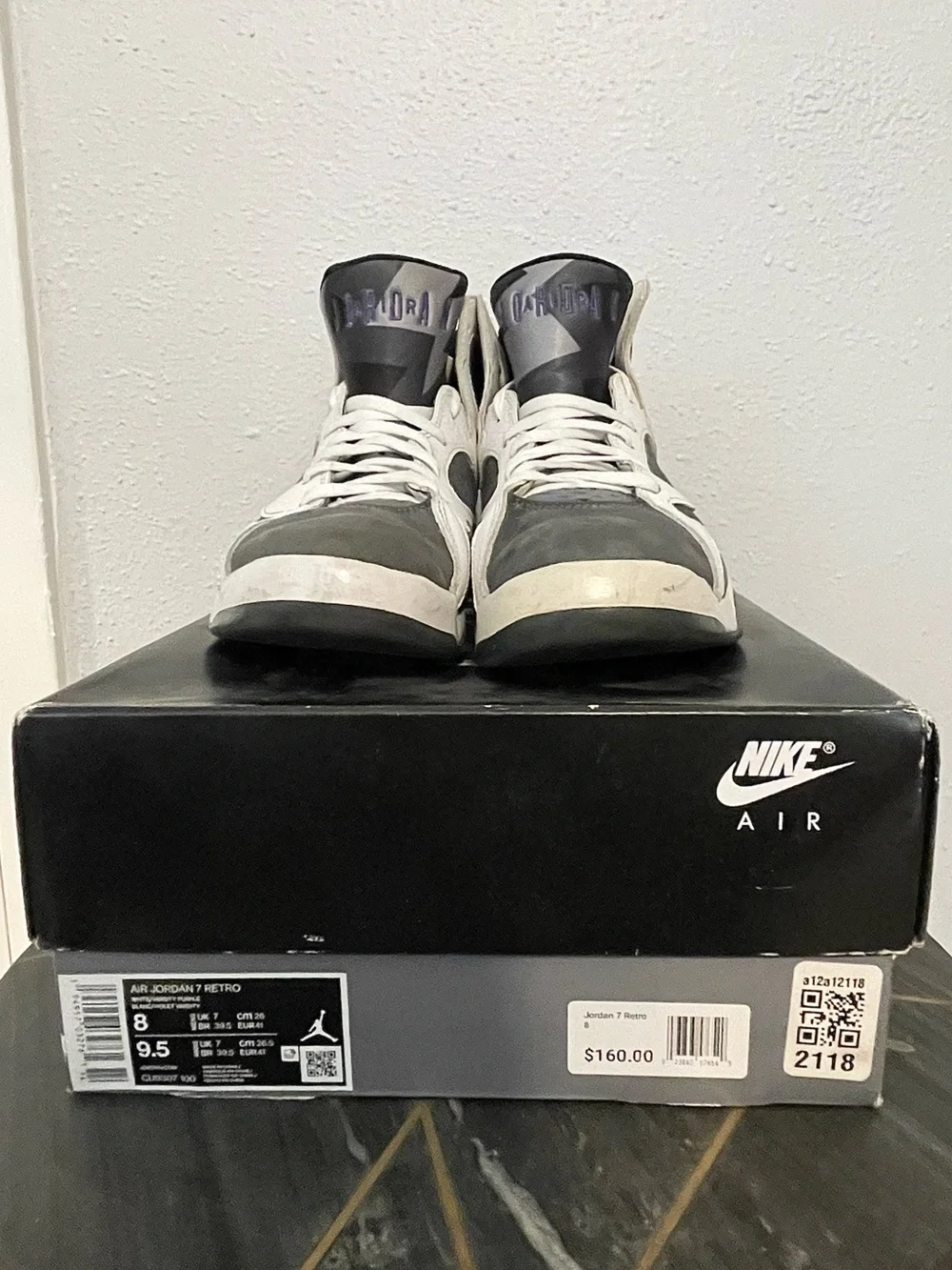 Air Jordan Retro 7 Flint Grey Size 8